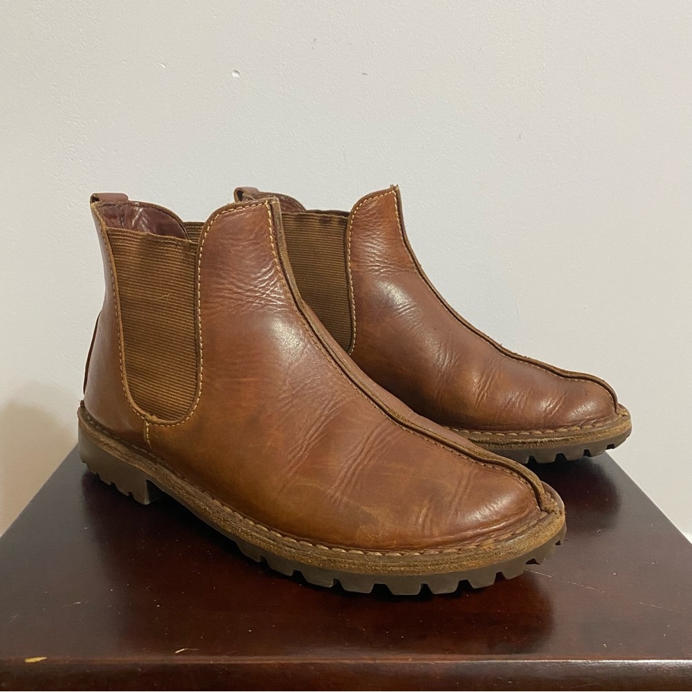 vintage 90s caramel/mahogany brown chelsea boots